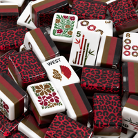 Crimson Leopard Mahjong Set - Image 1