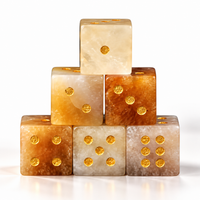 Handcrafted Natural Gemstone Mahjong Dice Set - Image 10