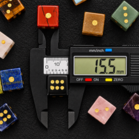 Handcrafted Natural Gemstone Mahjong Dice Set - Image 2
