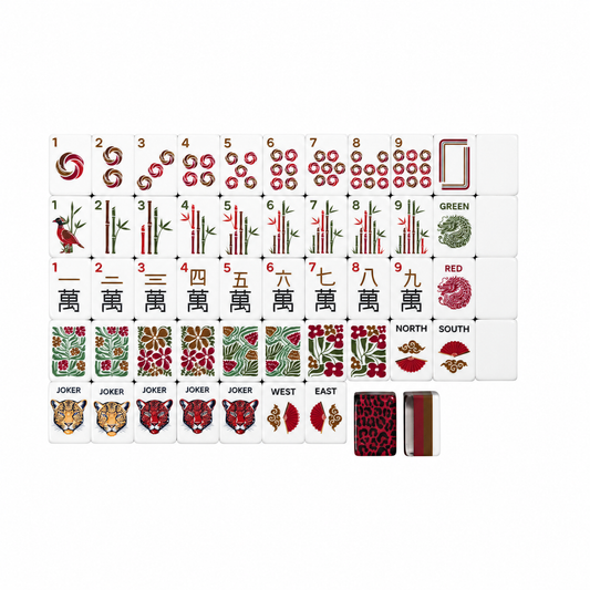 Crimson Leopard Mahjong Set - Image 3
