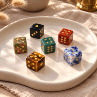 Handcrafted Natural Gemstone Mahjong Dice Set - Image 14