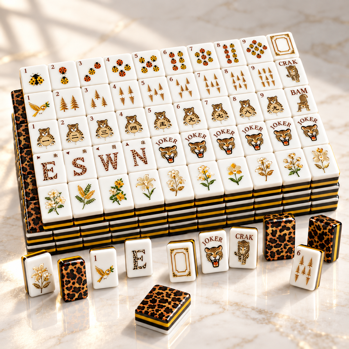 Golden Leopard Mahjong Set - Image 5
