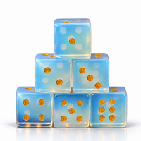 Handcrafted Natural Gemstone Mahjong Dice Set - Image 15