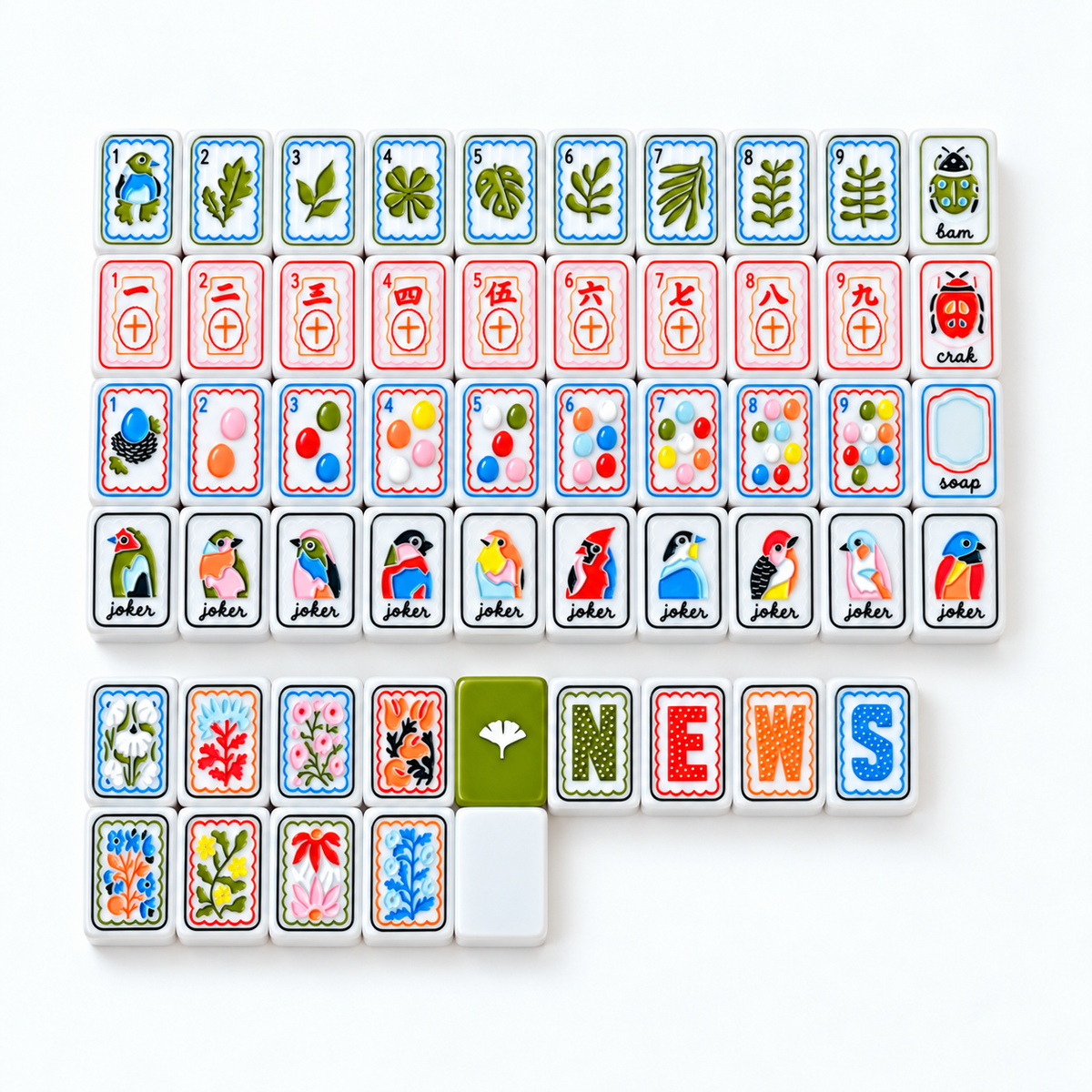 Songbird Garden Mahjong Set - Image 4