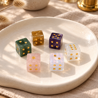 Handcrafted Natural Gemstone Mahjong Dice Set - Image 5