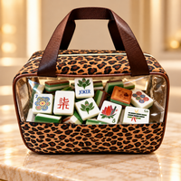 Leopard Print Quilted Mahjong Tile Bag - Image 4