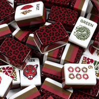 Crimson Leopard Mahjong Set - Image 5