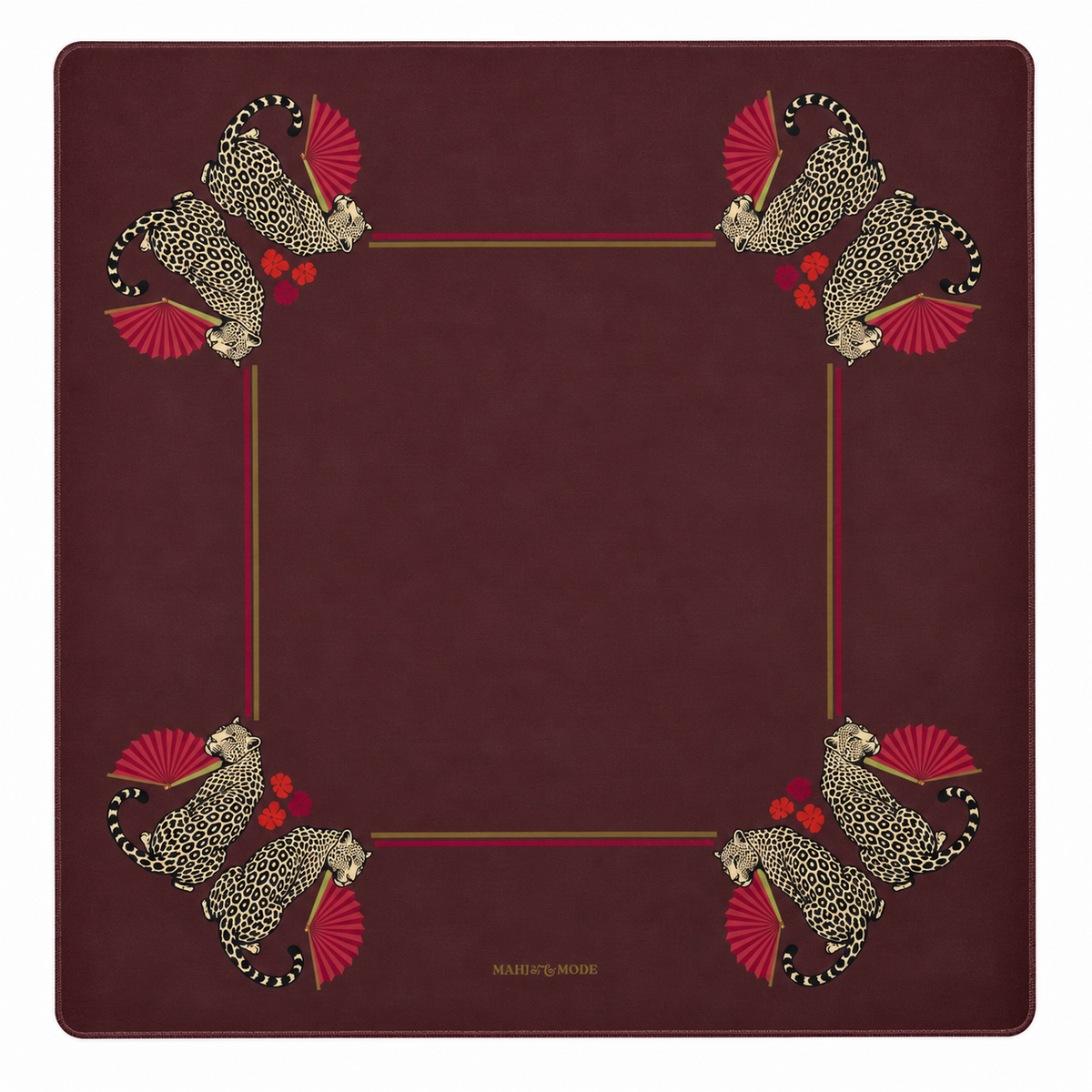 Crimson Leopard Mahjong Mat - Image 4