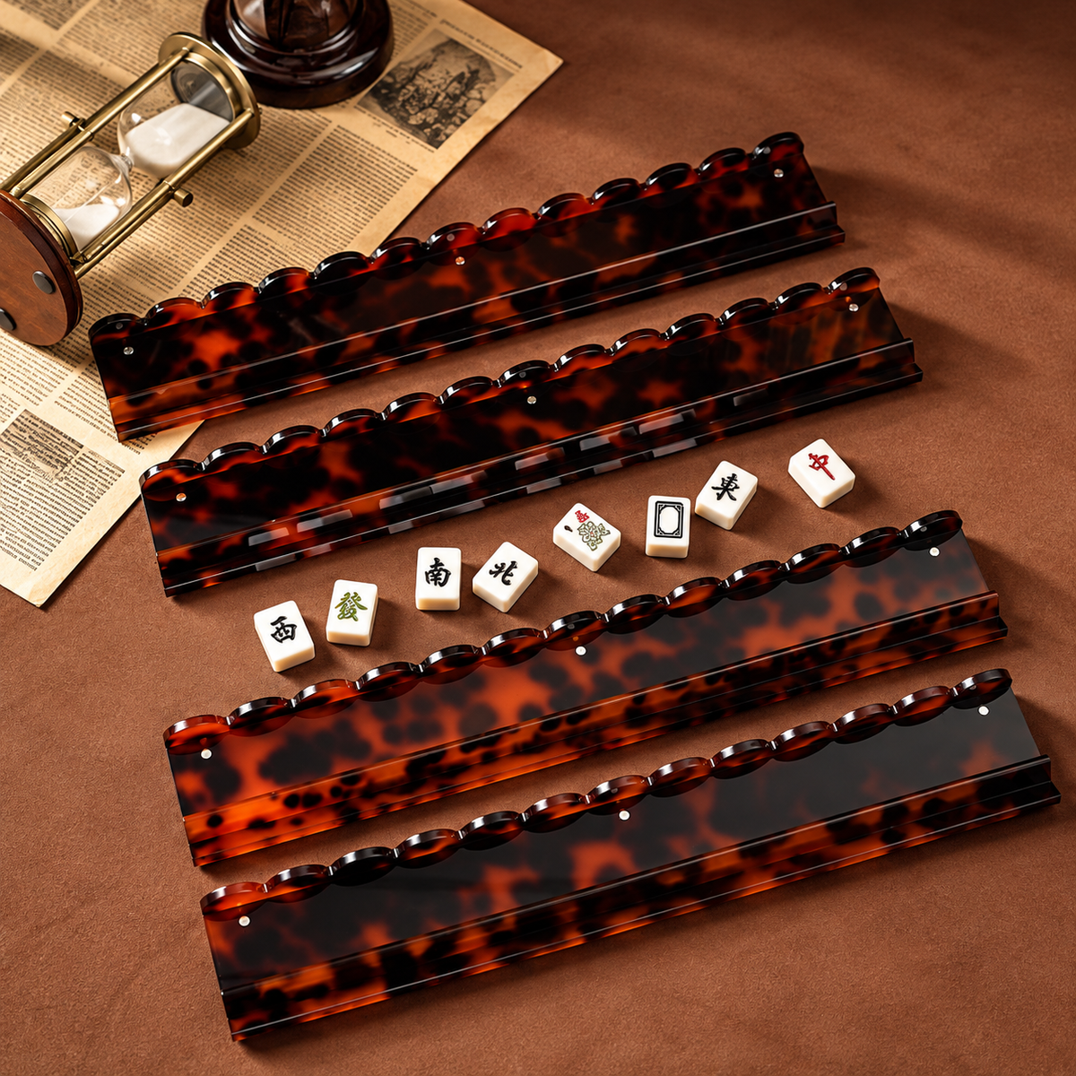 Leopard Print Mahjong Racks Set of 4 - Image 7